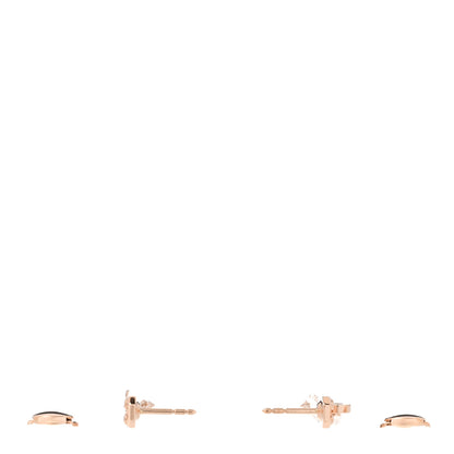Hermes 18K Rose Gold Diamond Kelly Gavroche Earrings 3 of 6