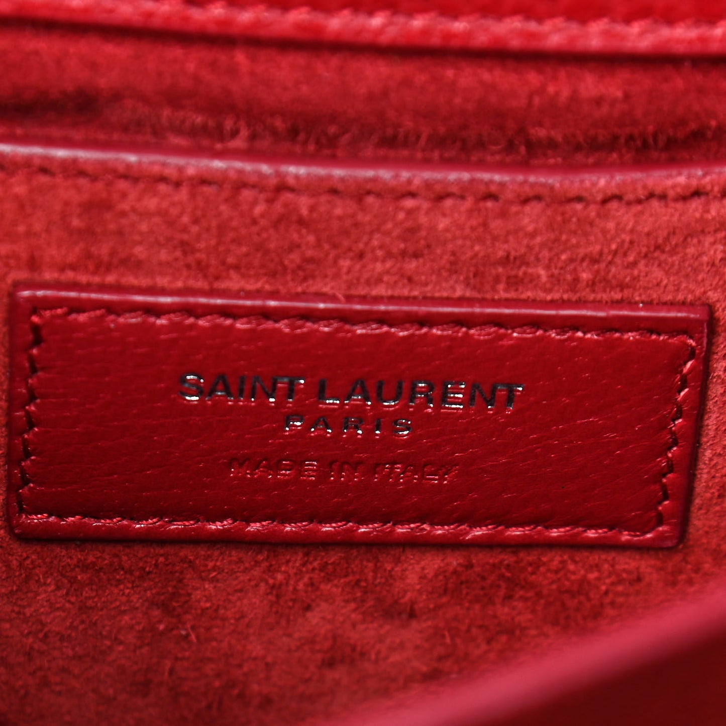 Grained Calfskin Medium Monogram Sunset Satchel Red