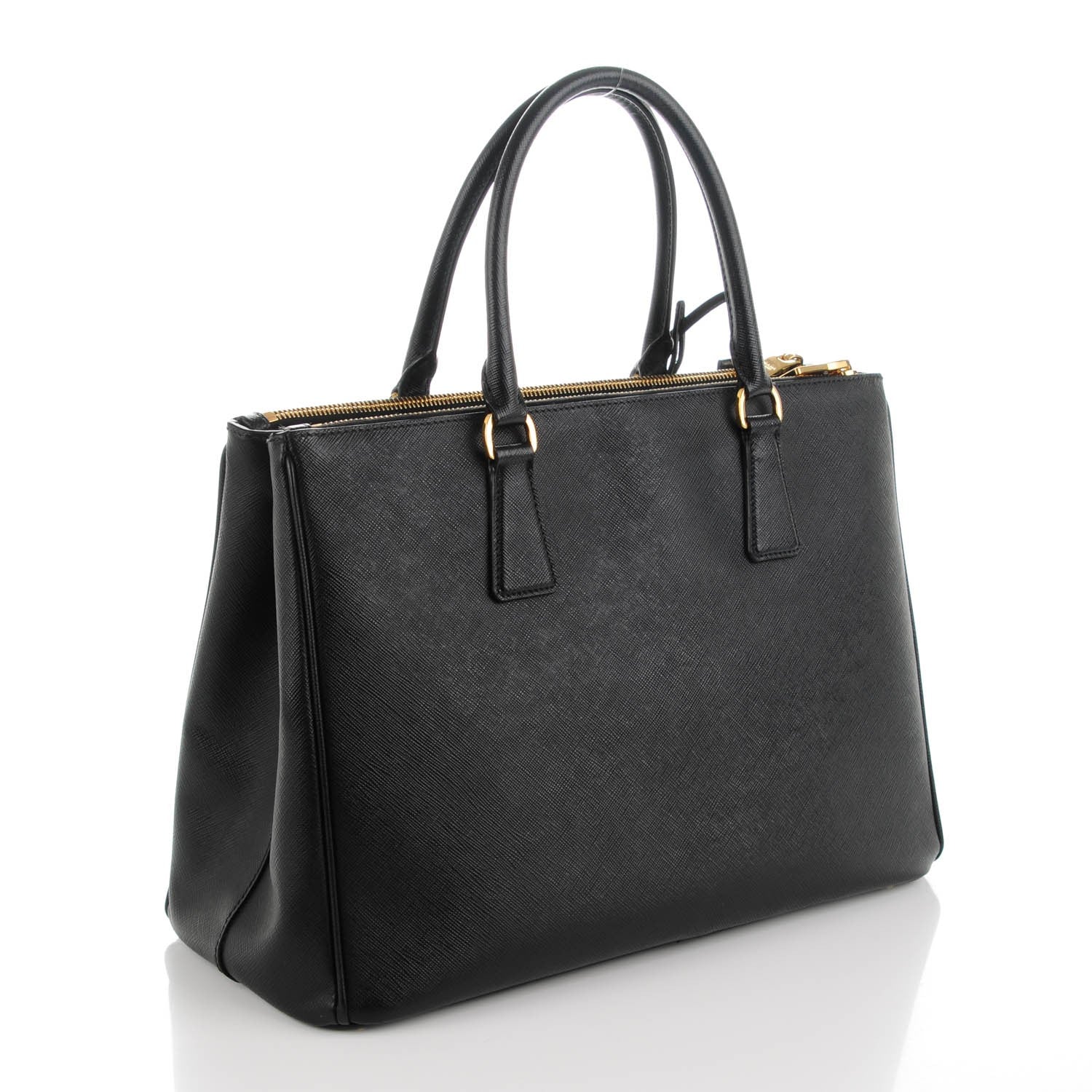 Prada Saffiano Medium Galleria Double Zip Tote Black 3 of 8