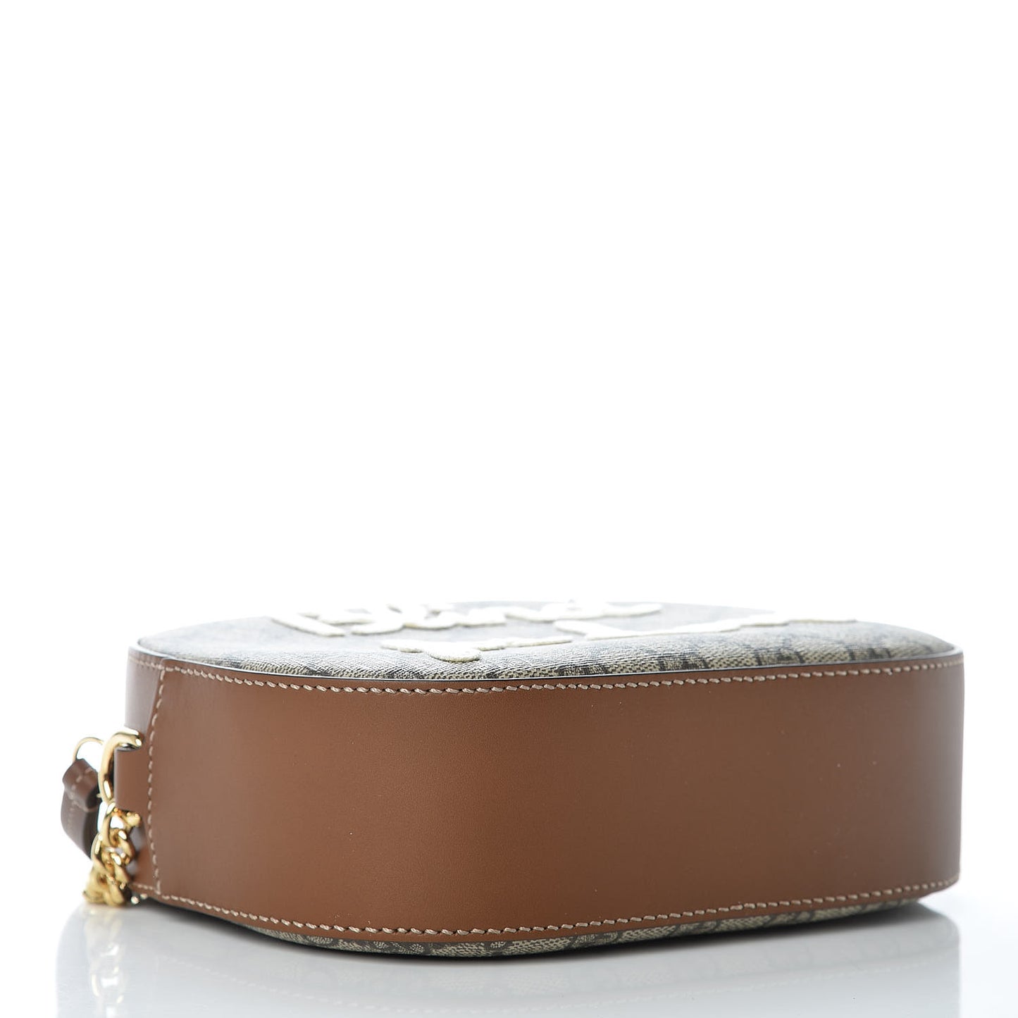 GG Supreme Monogram Blind For Love Embroidered Mini Chain Shoulder Bag Beige Tuscany