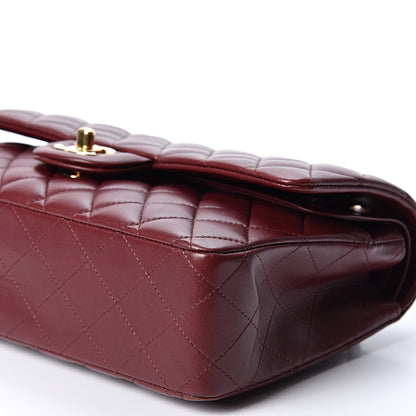 Chanel Lambskin Quilted Medium Double Flap Burgundy 9 of 9