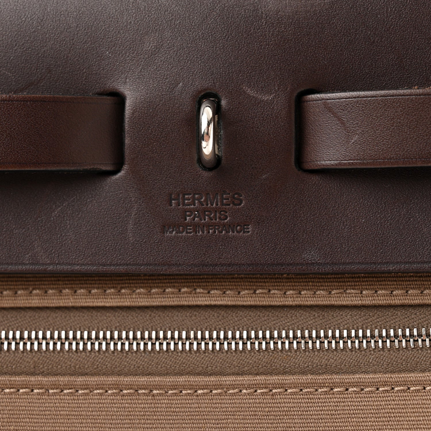 Hermes Vache Hunter Toile Herbag Zip 31 PM Etoupe Ebene 7 of 15