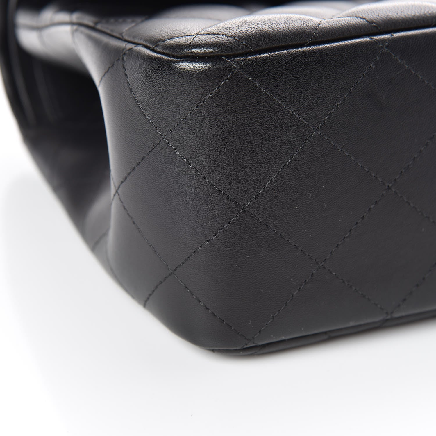 Chanel Lambskin Quilted Jumbo Double Flap So Black 24 of 25
