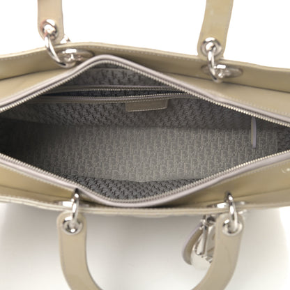 Christian Dior Patent Cannage Extra Large Lady Dior Beige 5 of 11