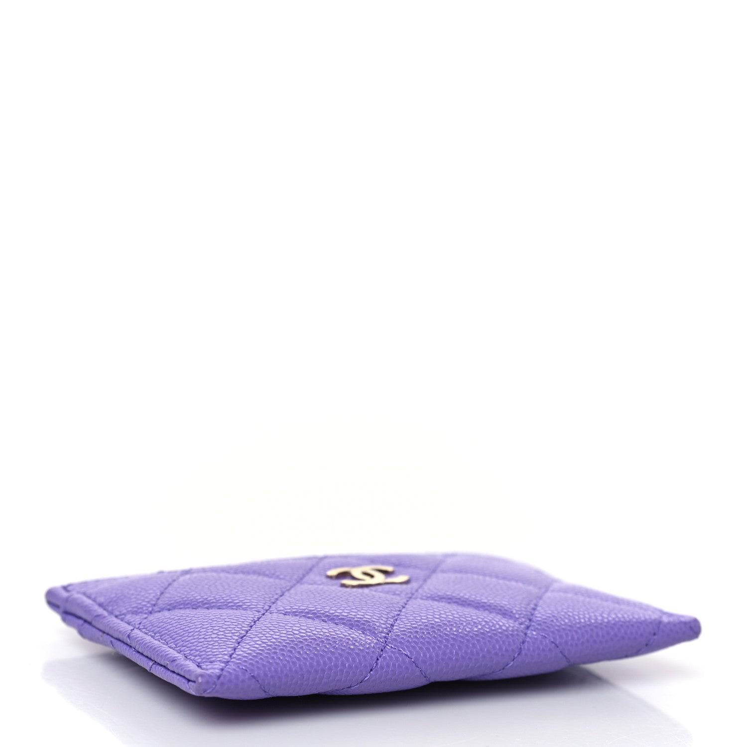 Chanel Caviar Quilted Card Holder Purple 4 of 9