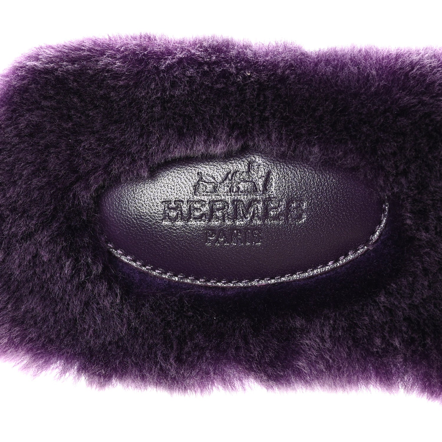 Hermes Woolskin Oran Sandals 36 Violet Fonce 7 of 8