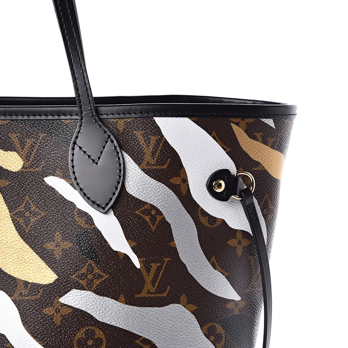 X LOL Monogram Neverfull MM Gold Silver