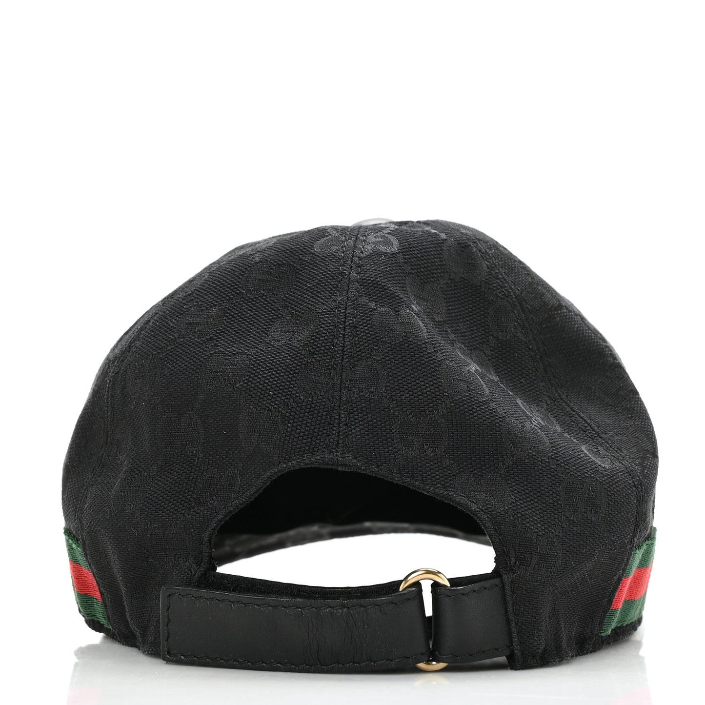 Monogram Web Baseball Hat Black