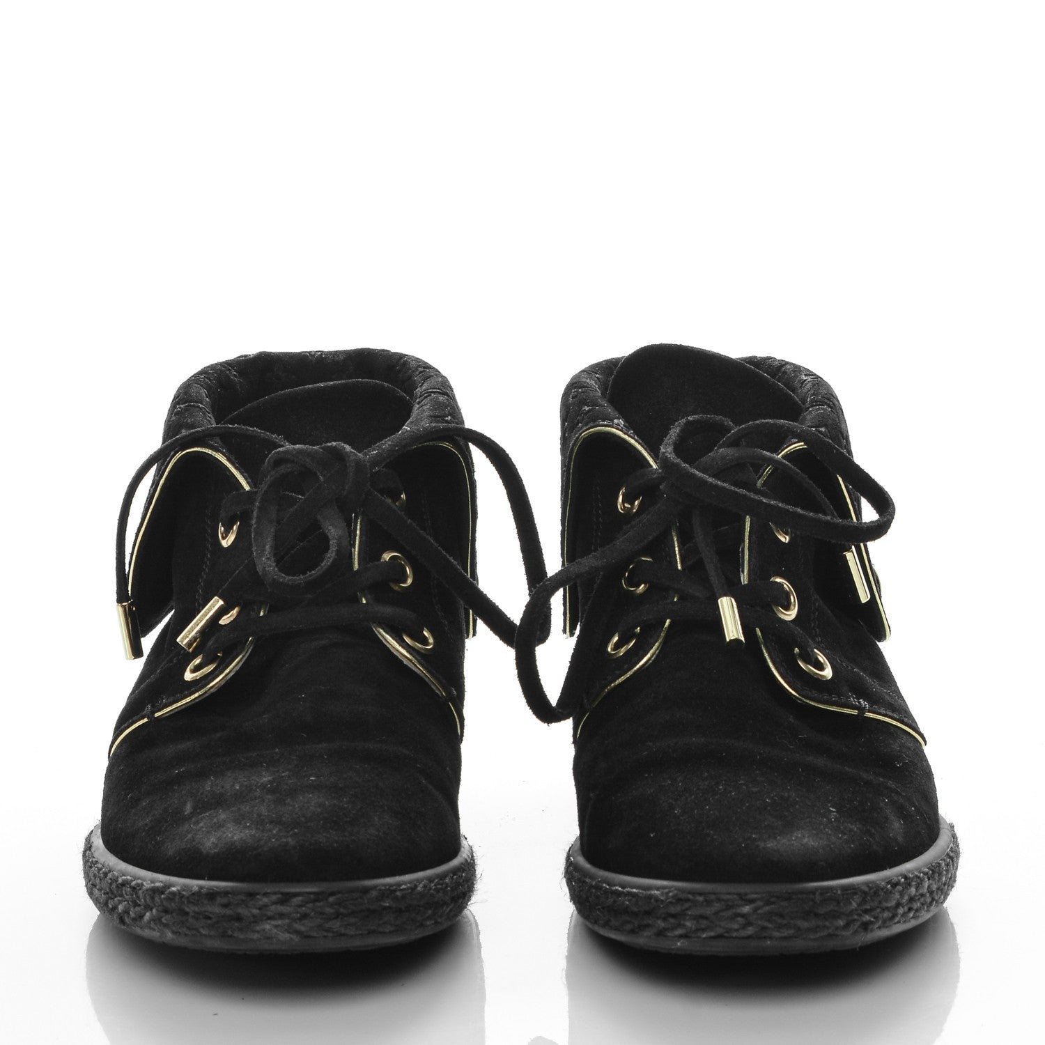 Louis Vuitton Suede Cape Sneaker Boots 38.5 Black 2 of 7