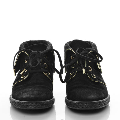 Louis Vuitton Suede Cape Sneaker Boots 38.5 Black 2 of 7
