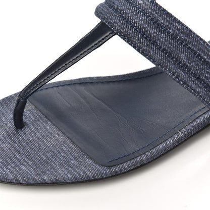 Louis Vuitton Denim Thong Sandals 38 Blue 9 of 16