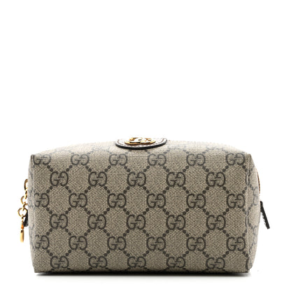Gucci Soft GG Supreme Monogram Calfskin Medium Ophidia Cosmetic Case Beige Ebony New Acero 1 of 8