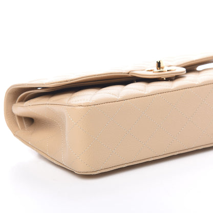 Chanel Caviar Quilted Medium Double Flap Light Beige 7 of 10