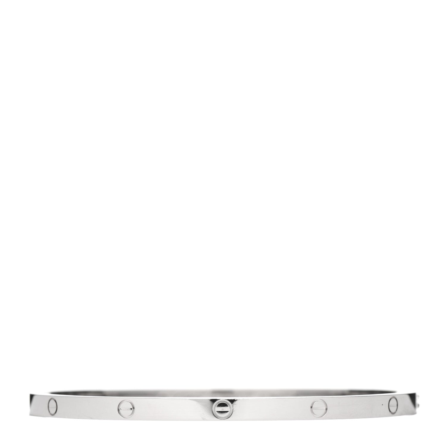 Cartier 18K White Gold Small LOVE Bracelet 18 1 of 5
