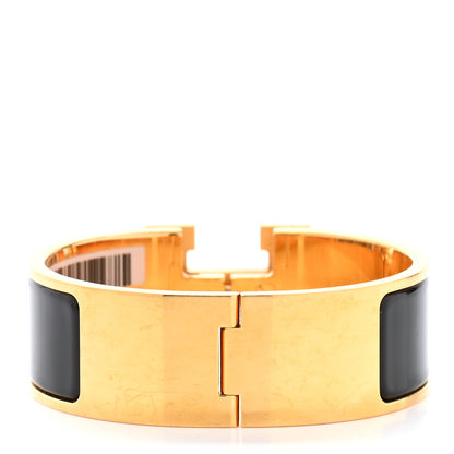 Hermes Enamel Wide Clic Clac H Bracelet PM Black 3 of 6