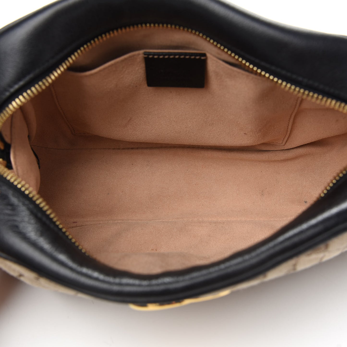 Monogram Matelasse Diagonal Small GG Marmont Chain Shoulder Bag Beige Black
