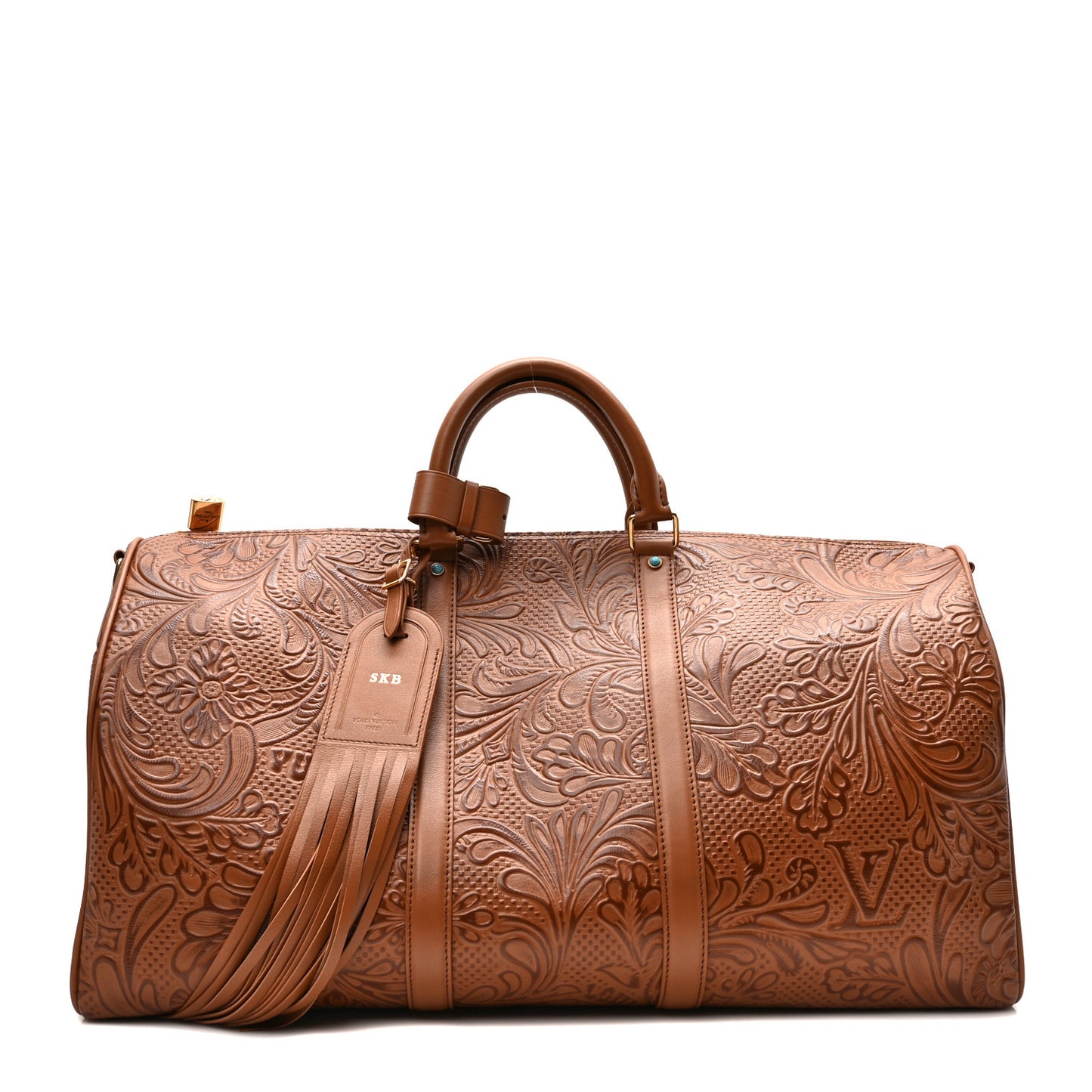 Supple Calfskin Embossed Virginia Cowboy Bandouliere 50 Brown