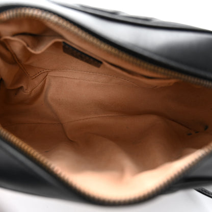 Gucci Calfskin Matelasse Small GG Marmont Chain Shoulder Bag Black 5 of 11