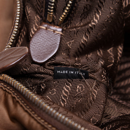 Prada Saffiano Tessuto Nylon Tote Corinto 9 of 16