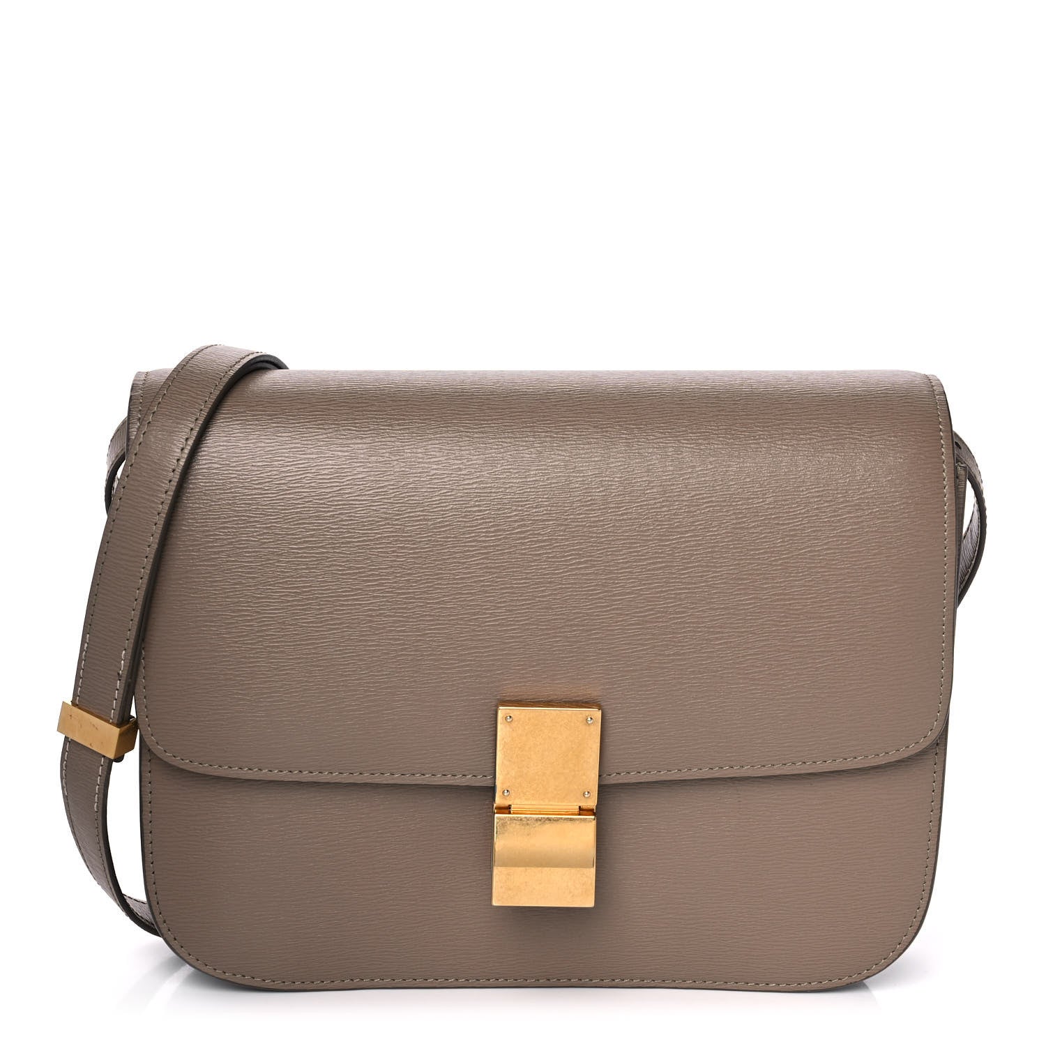 Celine Liege Calfskin Medium Classic Box Flap Bag Taupe 1 of 12