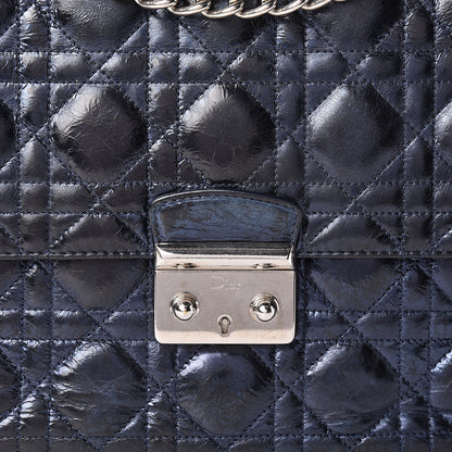 Christian Dior Metallic Calfskin Large Miss Dior Flap Marine 8 of 12