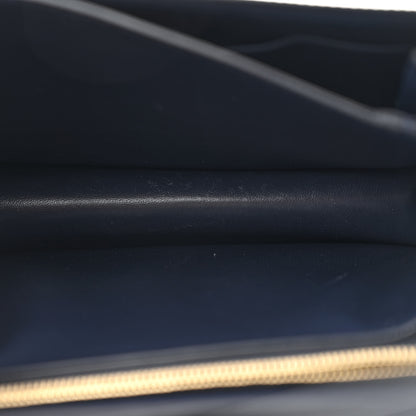 Celine Liege Calfskin Medium Classic Box Flap Bag Dark Blue 5 of 15