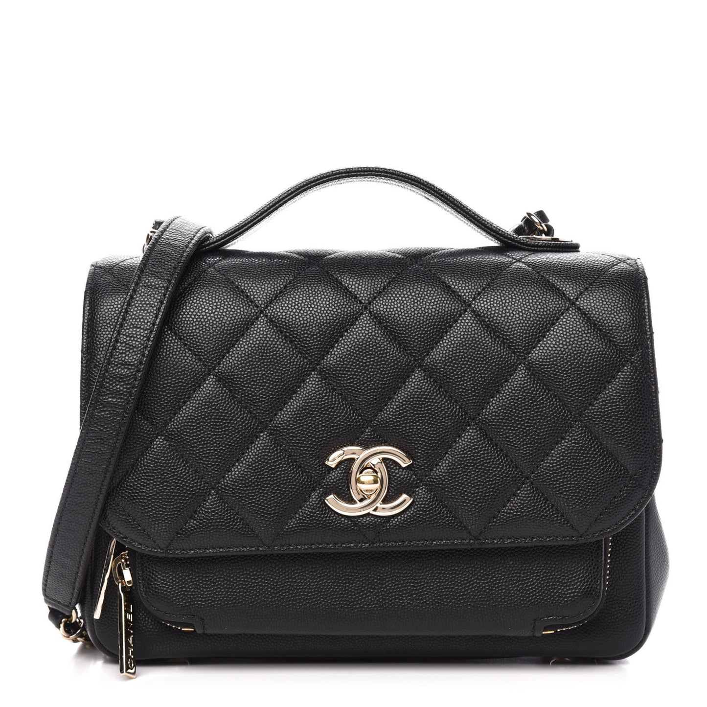 Caviar Quilted Medium Business Affinity Flap Black