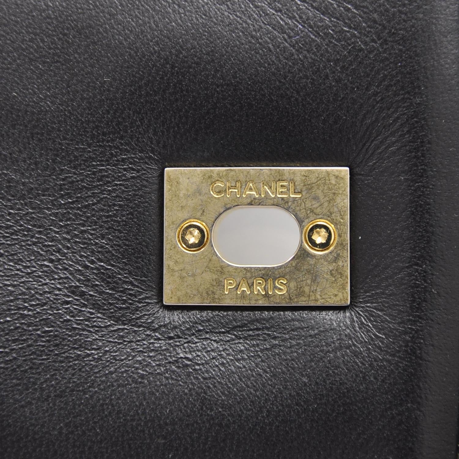 Chanel Lambskin Quited Tweedy Flap 11P Black 9 of 10