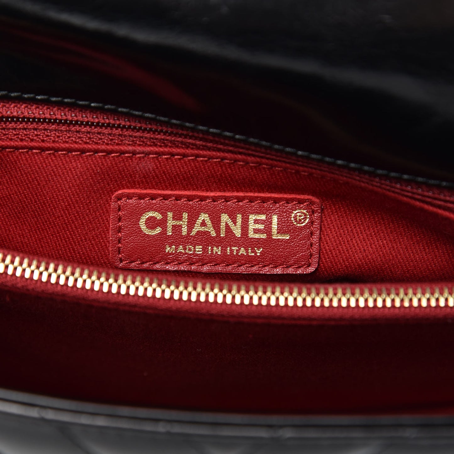 Calfskin Chevron Quilted Small Coco Handle Flap Black