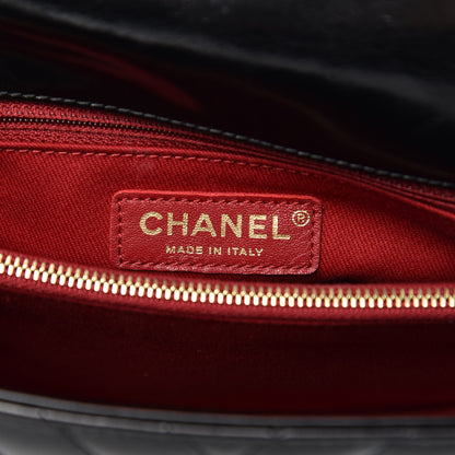 Chanel Calfskin Chevron Quilted Small Coco Handle Flap Black 6 of 9