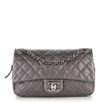 Chanel Iridescent Quilted Small Chic Caviar Flap Dark Silver 1 of 8