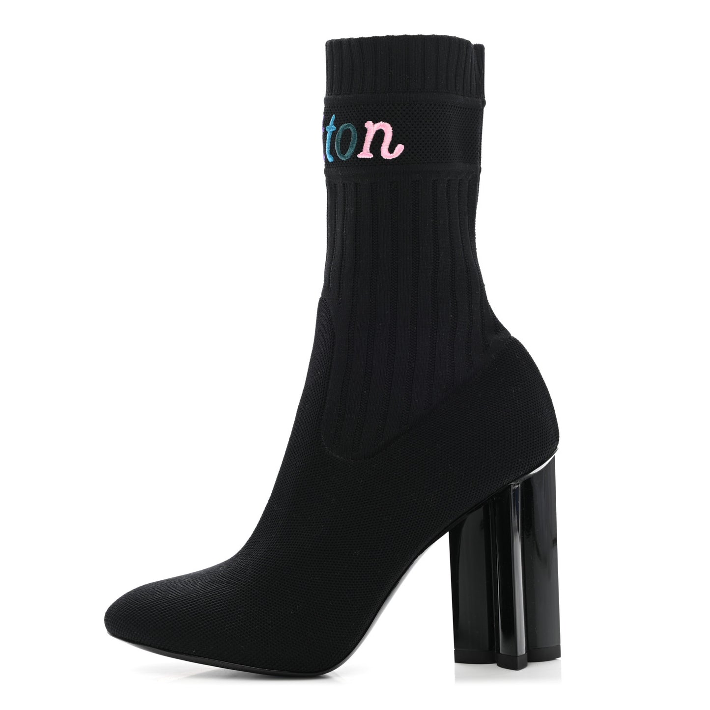 Stretch Fabric New Wave Silhouette Ankle Boots 37 Black