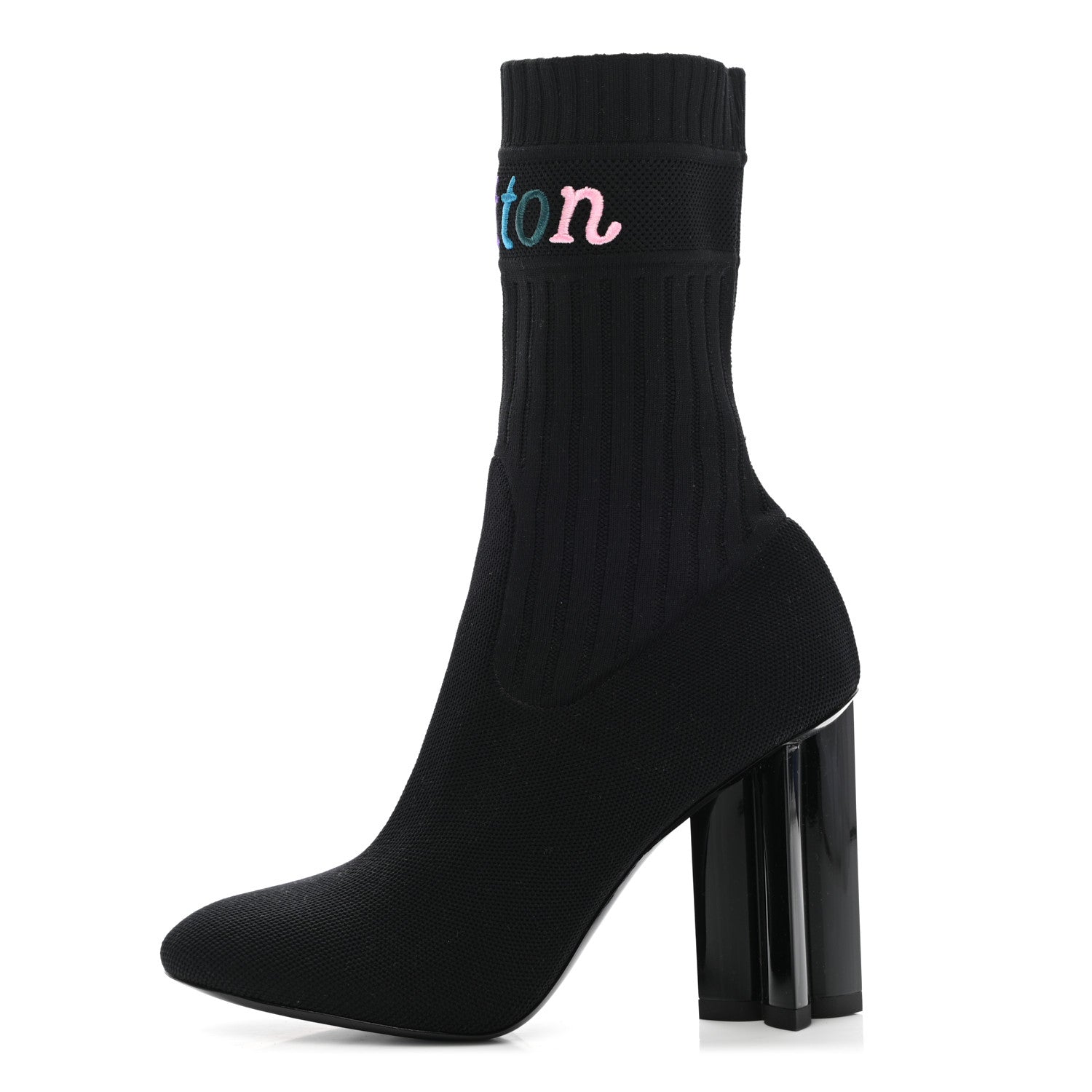 Louis Vuitton Stretch Fabric New Wave Silhouette Ankle Boots 37 Black 1 of 7