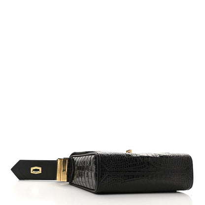 Givenchy Calfskin Crocodile Embossed Medium Eden Black 4 of 9
