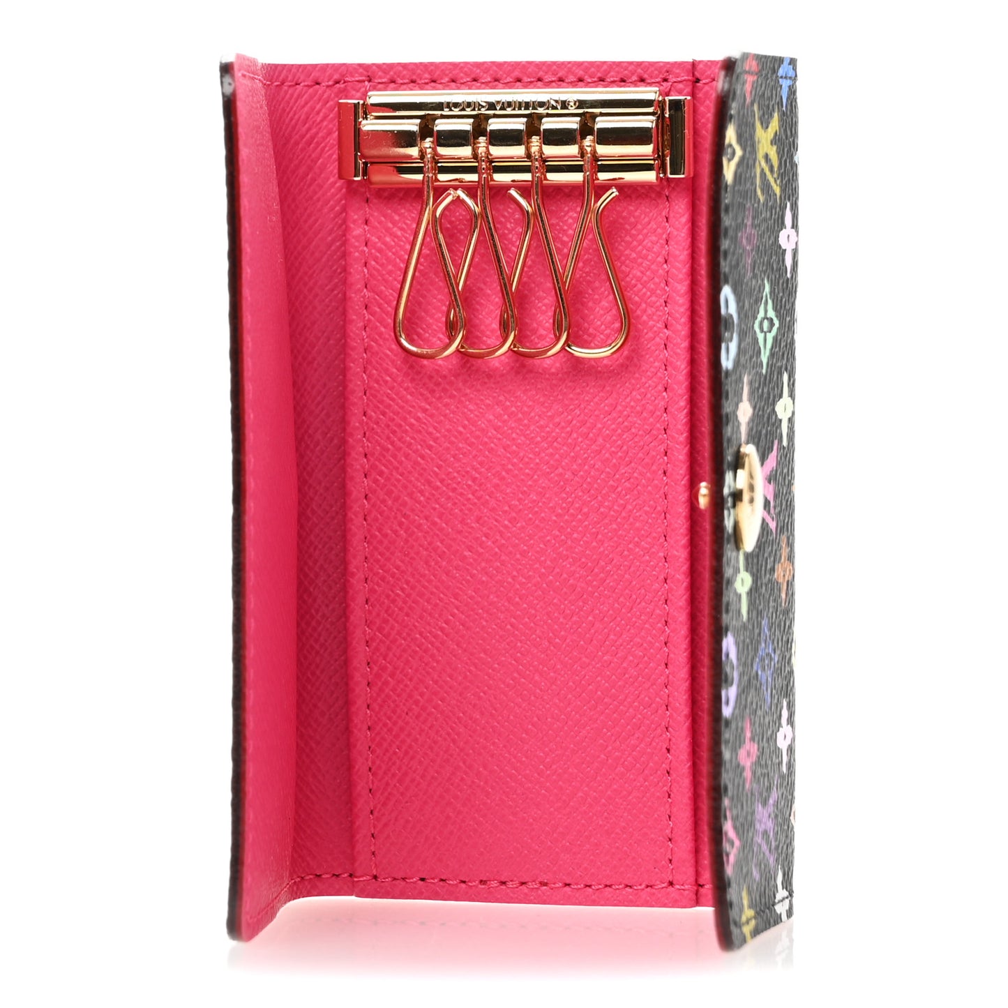 Monogram Multicolor Multicles 4 Key Holder Black Grenade