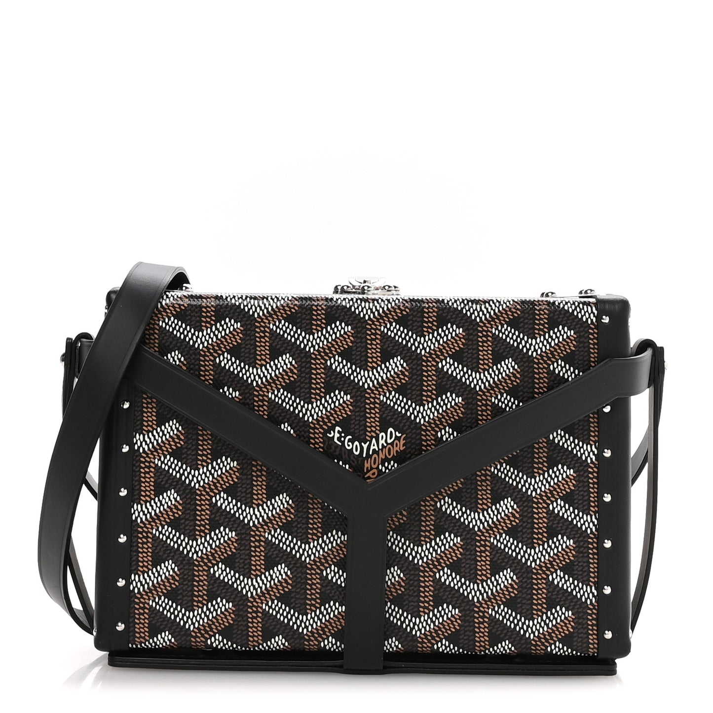 Goyardine Minaudiere Trunk Bag Black