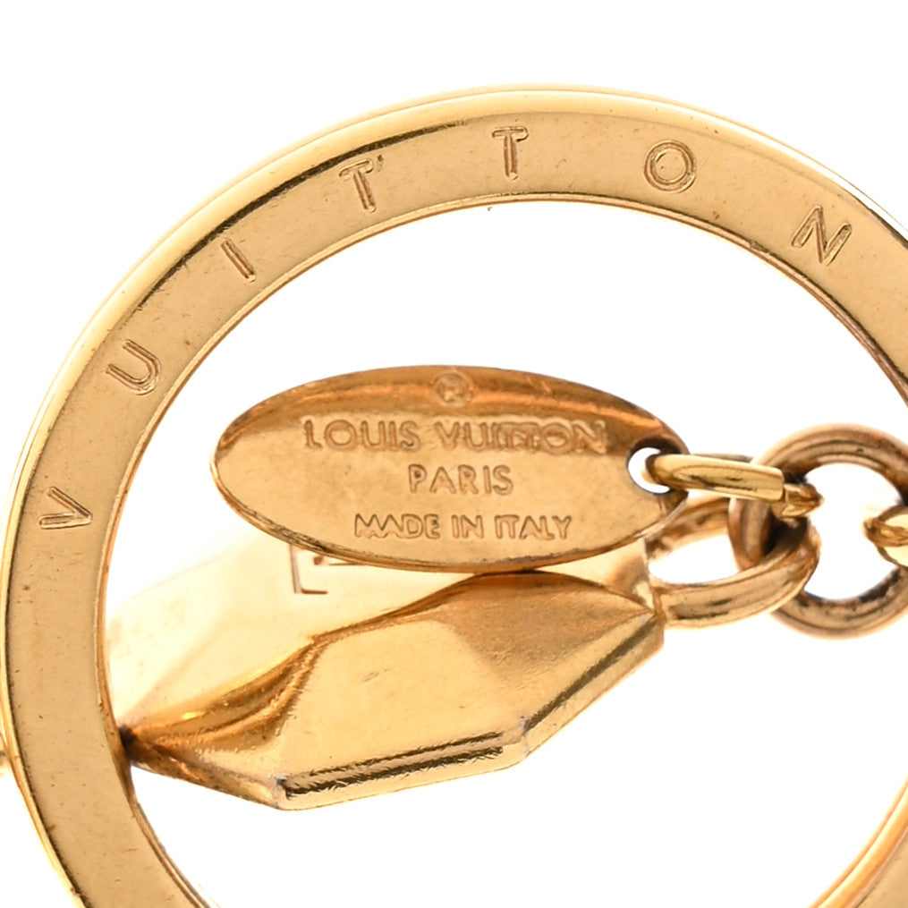 Louis Vuitton LV Facettes Bag Charm Key Holder Gold 3 of 7