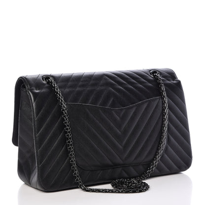 Chanel Sheepskin Chevron Quilted 2.55 Reissue 227 Flap So Black 3 of 18
