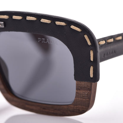 Prada Wooden Sunglasses SPR 26R Nut Canaletto 7 of 9