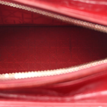 Christian Dior Patent Cannage Medium Lady Dior Red 5 of 12