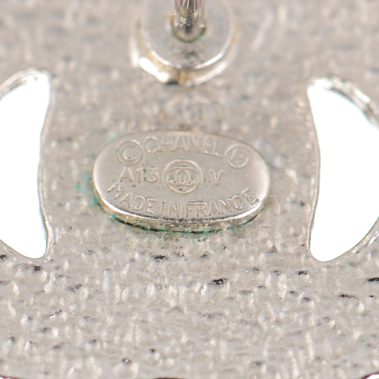 Crystal CC Earrings Silver