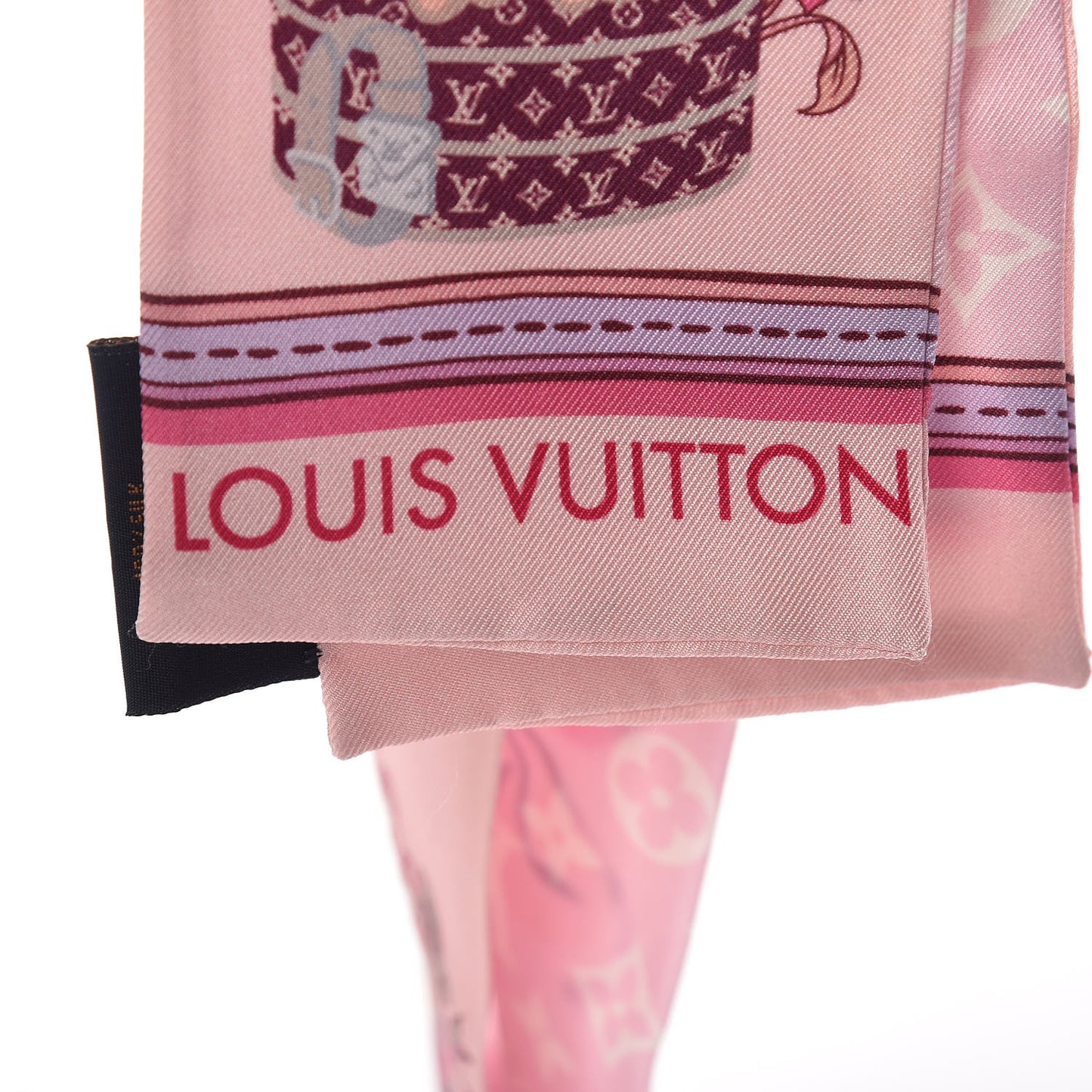 Silk Monogram Superstition Bandeau Light Pink