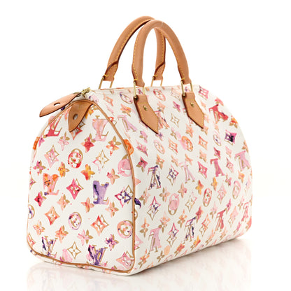 Louis Vuitton Watercolor Aquarelle Speedy 30 White 3 of 12