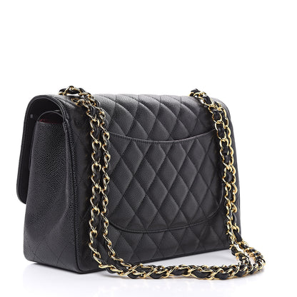 Chanel Caviar Quilted Jumbo Double Flap Black 3 of 11