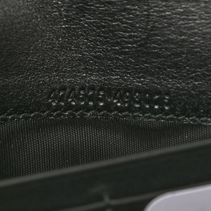 Gucci Calfskin Matelasse GG Marmont Chain Wallet Black 6 of 9