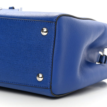 Fendi Vitello Elite Petite 2Jours Tote Blue Neon 8 of 10