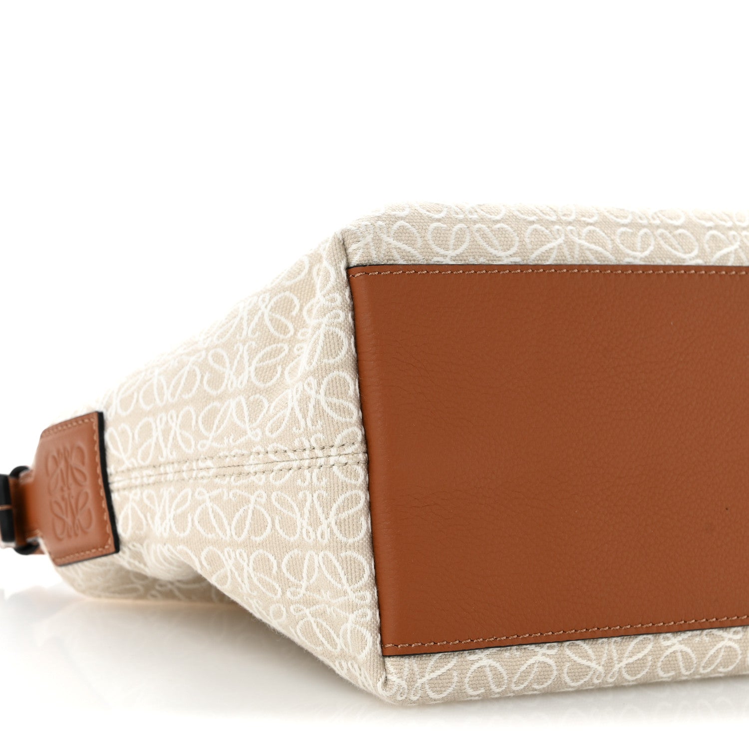 Loewe Jacquard Anagram Calfskin Small Cubi Bag Ecru Tan 9 of 11