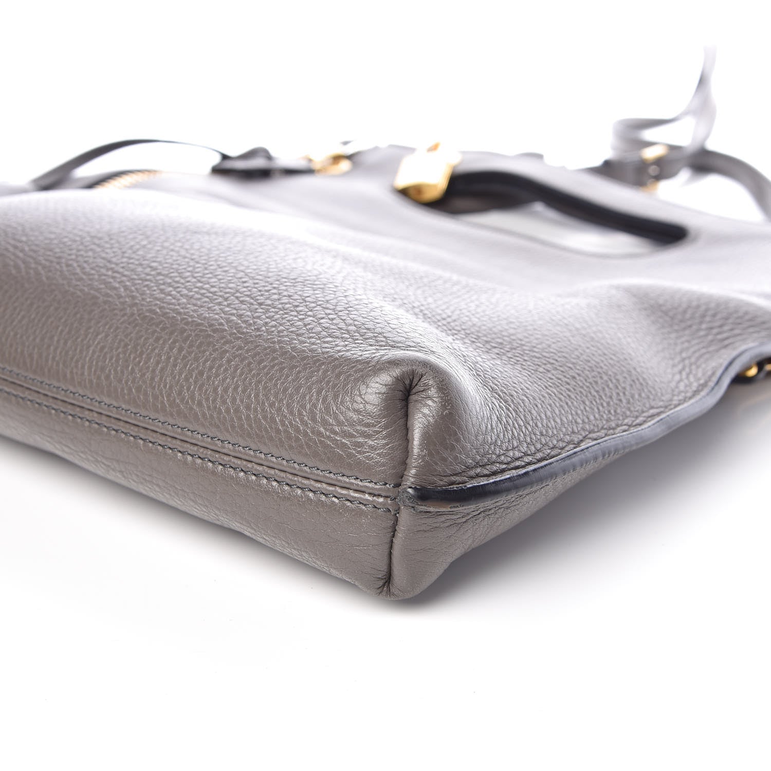Tom Ford Grained Calfskin Alix Shoulder Bag Graphite 10 of 12