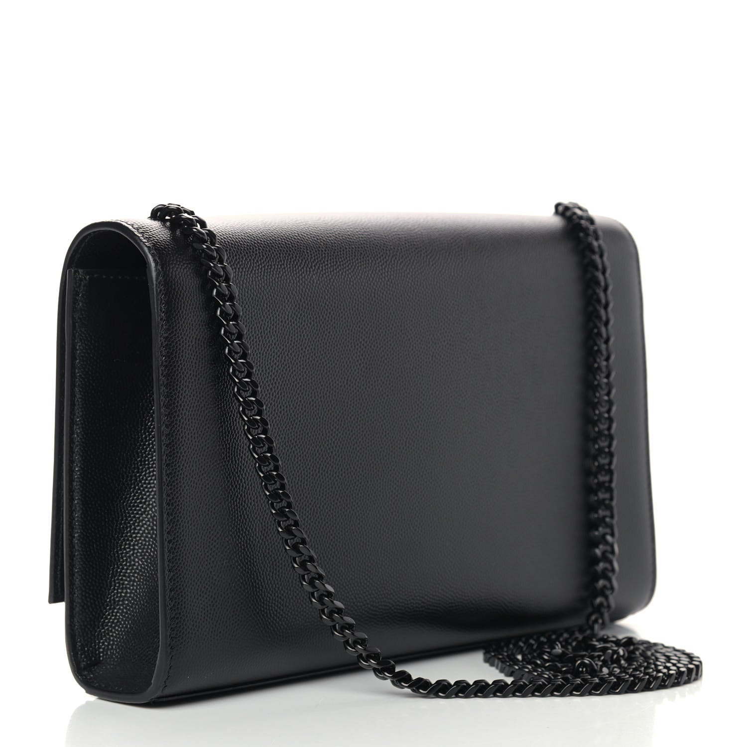 Saint Laurent Grain De Poudre Medium Classic Monogram Kate Satchel Black 3 of 8