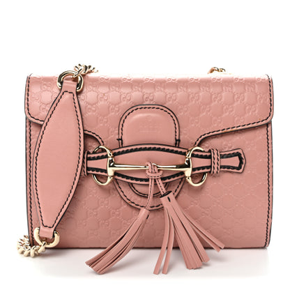 Gucci Microguccissima Mini Emily Shoulder Bag Soft Pink 1 of 11